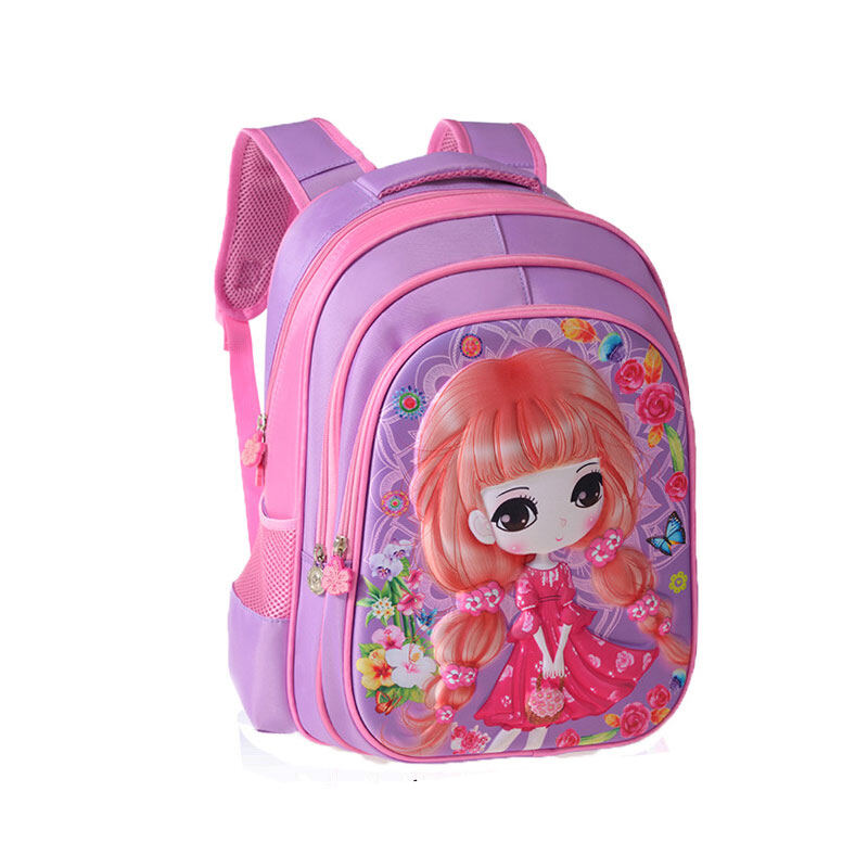 IQANGEL New girl school bag for elementary school students cartoon cute backpack for kids