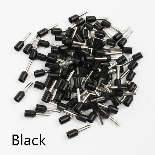 100 Cái/gói E0508 E7508 E1008 E1508 E2508 E4009 E6012 Cách Nhiệt Đai Khối Thiết Bị Đầu Cuối Kết Thúc Dây Dây Kết Nối, Thiết Bị Đầu Cuối Uốn Điện