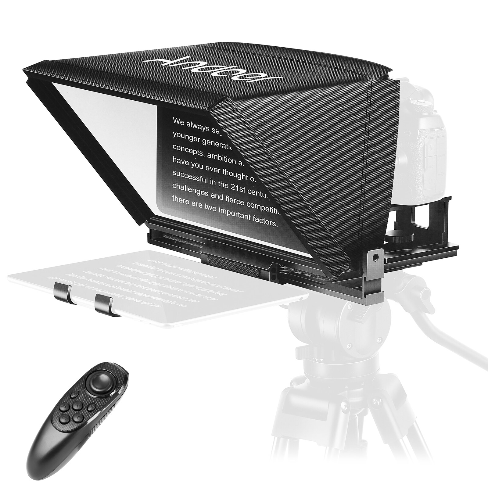 Andoer A12 Portable Camera Teleprompter Prompter for DSLR/ Mirrorless Cameras Video Recording