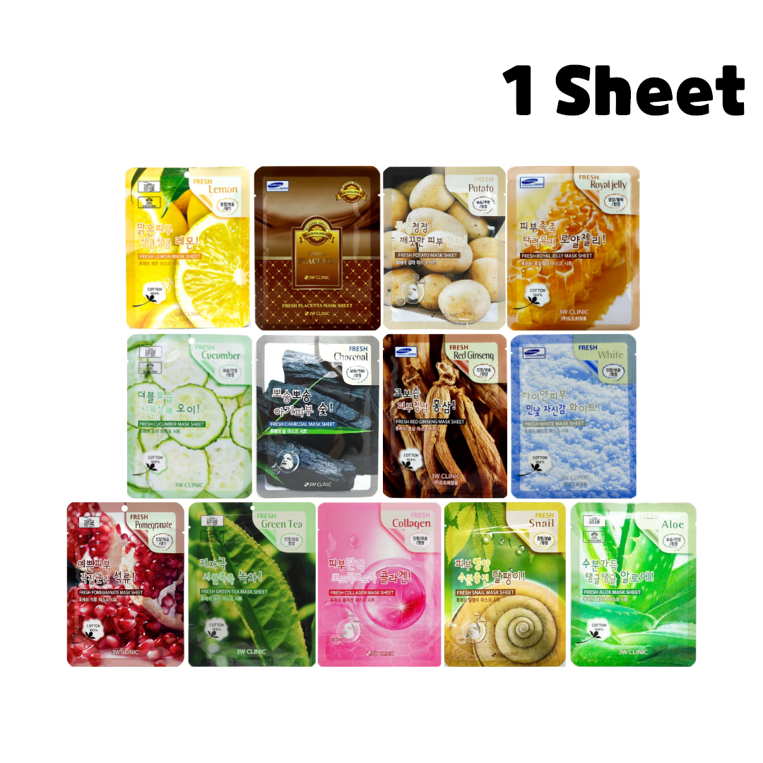 [3W CLINIC] Fresh Facial Mask 23ml 1 Sheet