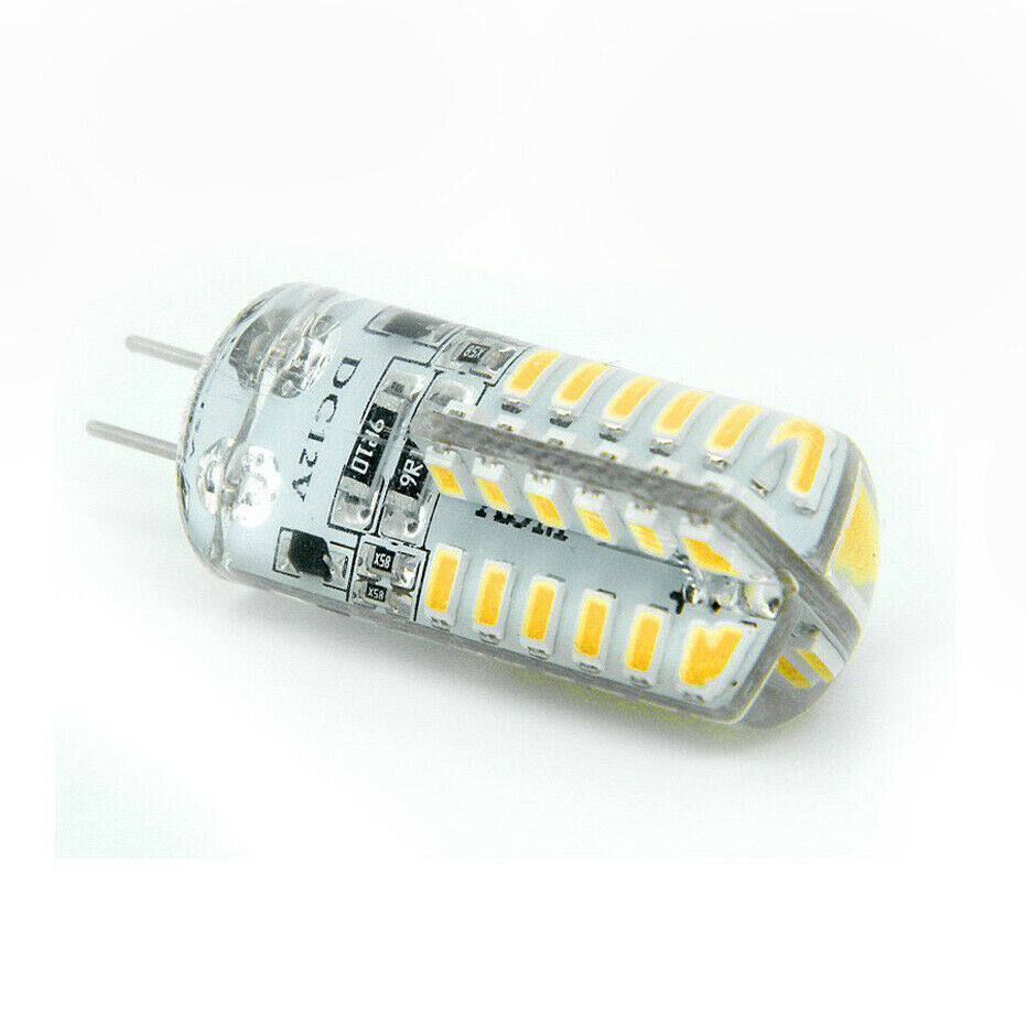 Bóng Đèn Led ERANPO Mini G4 Đèn Silicon 42LED 3W 12V/AC220V 3014SMD, Trắng Ấm/Trắng Đèn LED Góc 360 Độ