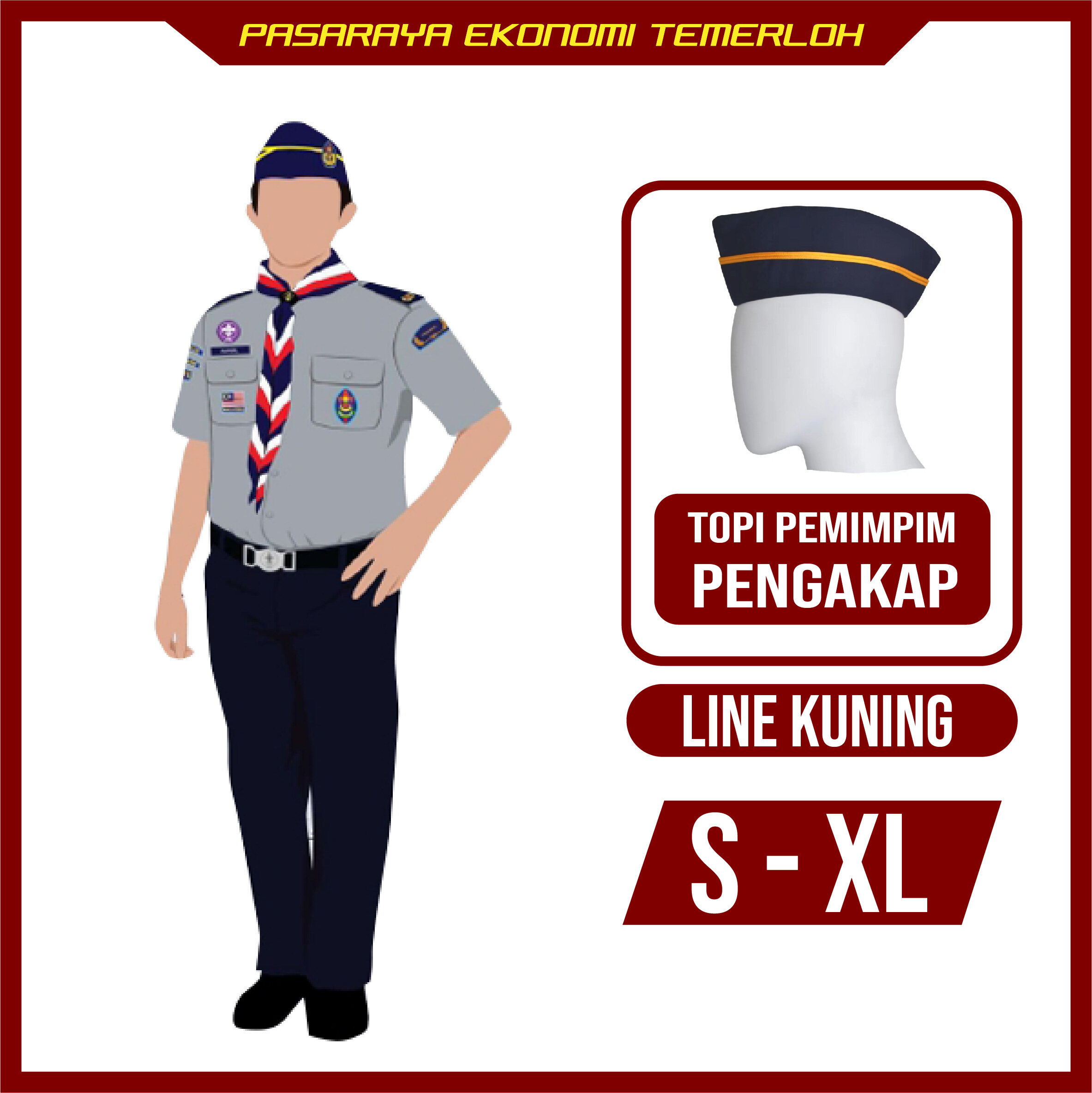 Topi Pemimpin Persatuan Pengakap Persekutuan Pengakap Malaysia