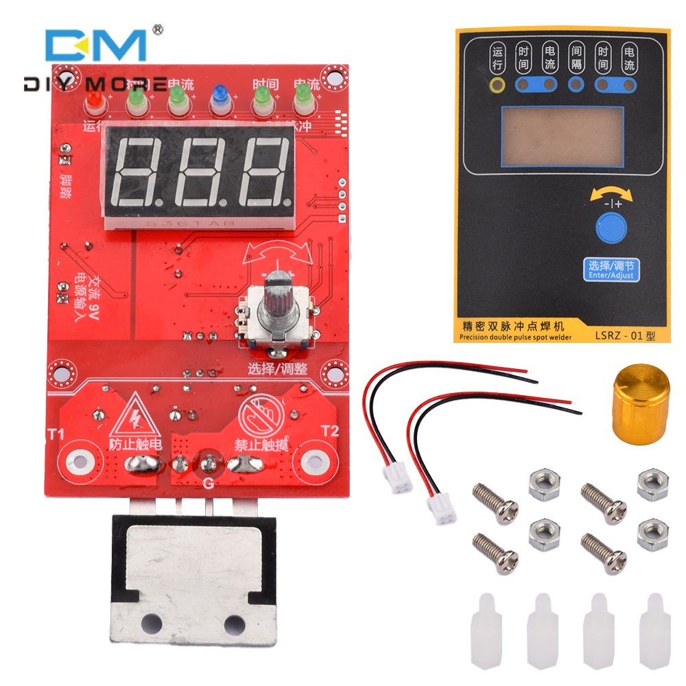diymore Bộ Điều Khiển Máy Hàn Điểm Mô-đun Điều Khiển Thời Gian Máy Hàn Điểm Bảng Điều Khiển Hiển Thị Kỹ Thuật Số 9-12VAC