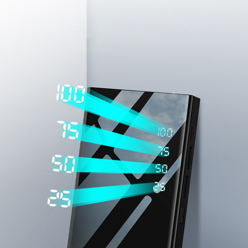 KAIMEIDI New 20000mAh power bank digital display mirror mini