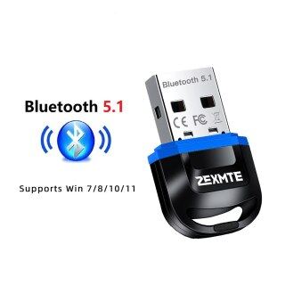 Zexmte Bộ Chuyển Đổi USB Bluetooth 100 5.0 5.1 M Bộ Thu Âm Thanh Bluetooth Không Dây 328ft Dongle USB Cho Máy Vi Tính Win7-11 thumbnail
