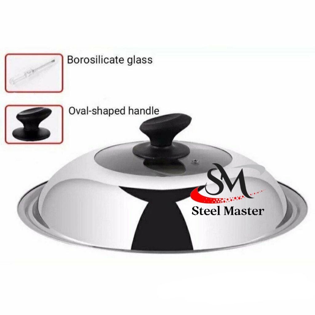 Stainless Steel Pot Cover / Wok lid / Frying pan lid / Saucepan lid ...