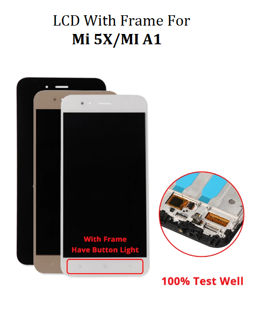 Lcd with frame for xiaomi mi a1 mi 5x lcd display digitizer with frame complete lcd touch screen panel assembly