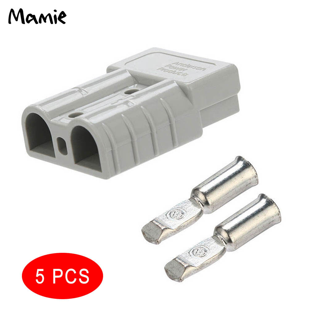 Mamie 1/5/10pcs 50Amp Carvan Charger Connector Battery DC Power Connector for Anderson Plug