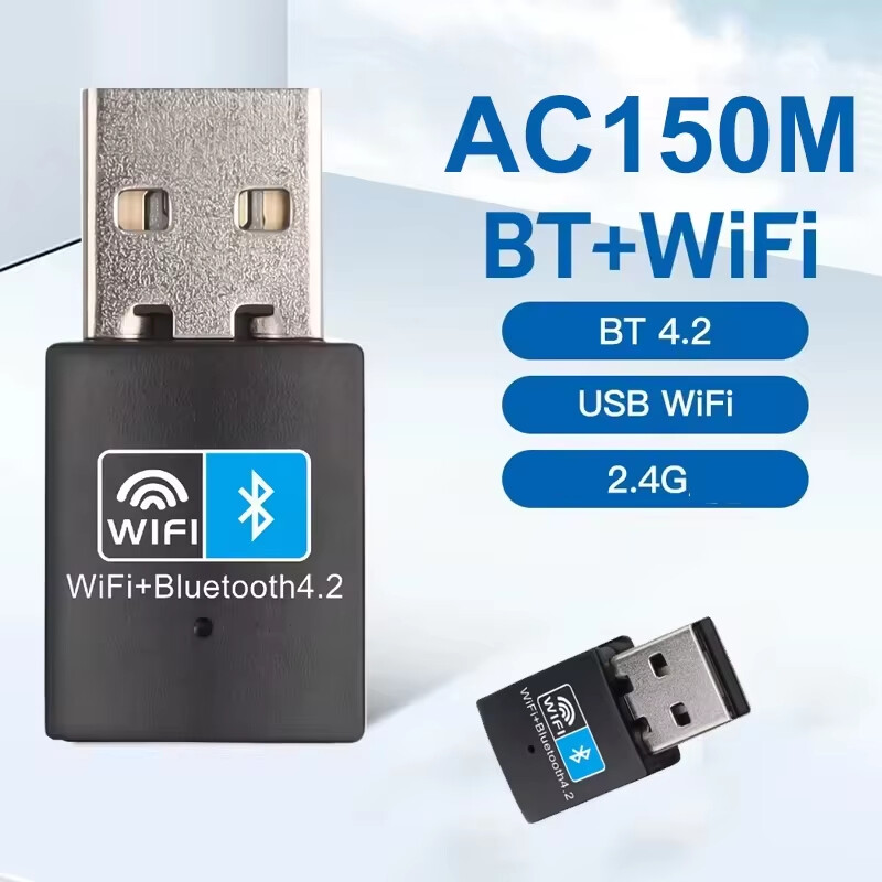 Kebidumei 900Mbps Wireless Network Card WiFI 6 USB Adapter Bluetooth 5.3 Card Dual Band Driver Free USB Dongle for Win 10 11 PC Accessories
