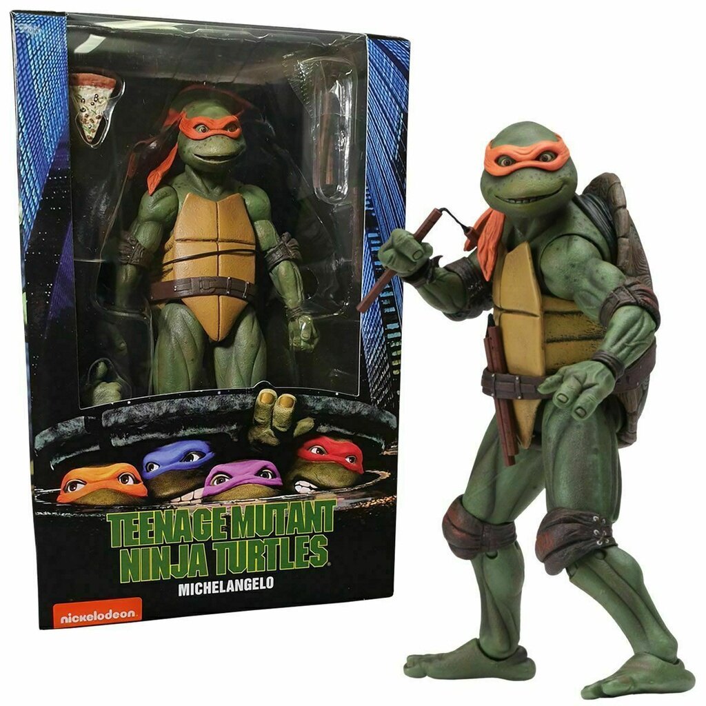 Details About NECA TMNT Teenage Mutant Ninja Turtles 7" Michelangelo 1990 Action Figure Movie