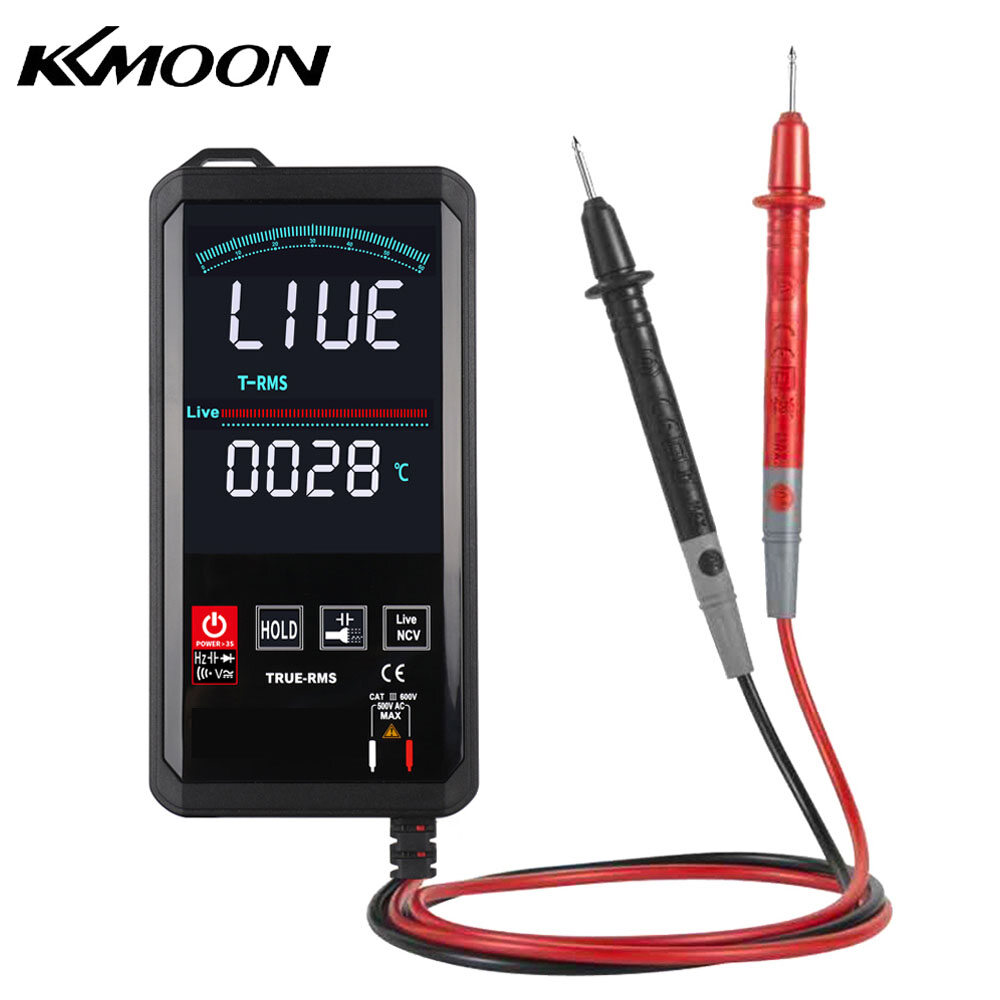 KKmoon 4.7 Inch Touching Color Screen Ultra-thin Multimeter Voltage Frequency Capacitance Resistance Meter 6000 Counts Display with Backlight Flashlight Data Hold Auto Power Off Function