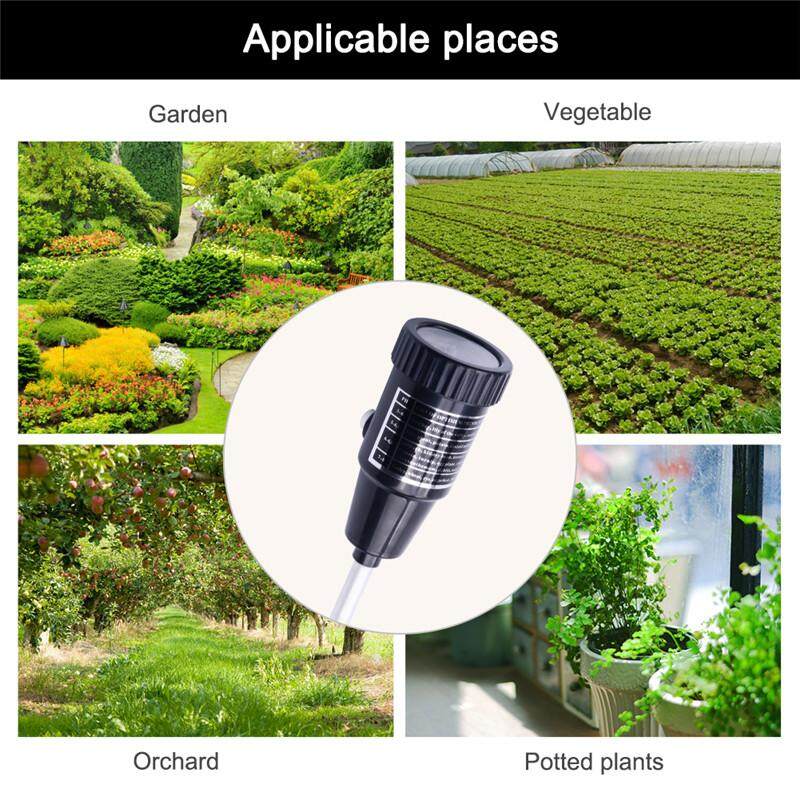 yieryi new Soil pH Moisture Meter Tester Hydroponics Analyzer Long Water Quality Plants Humidity Soil Detector 3-8 pH,1-8 Moisture