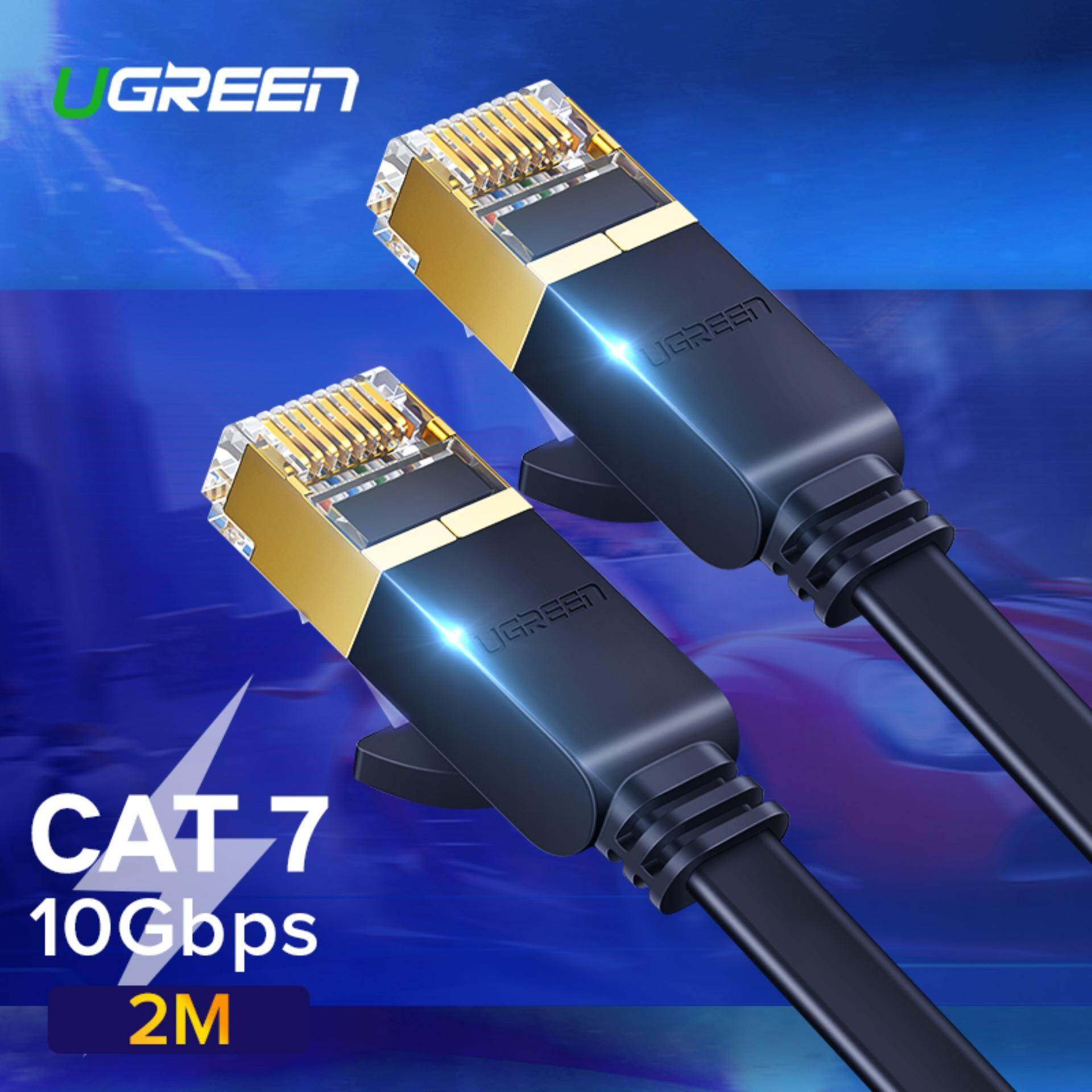 Ugreen Cat 7 Network Cable Ethernet Cat7 6 Patch LAN Cord RJ45 For PS4 PC Black