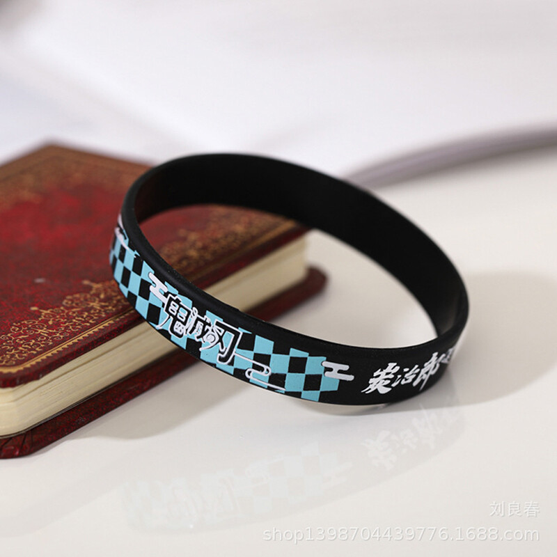 HomeGarden 1pc Demon Slayer Bracelet Silica Gel Cartoon Bangles Anime japan Demon Slayer