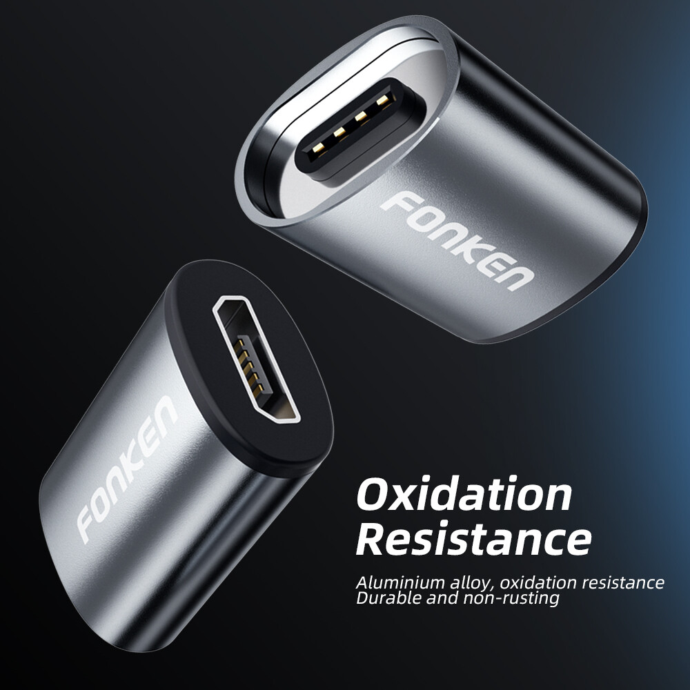 Fonken Magnetic Cable Plug Tip Usb Cable Connector Type C Magnetic Charge Adapter Micro Usb Magnet Cable Converter Charger