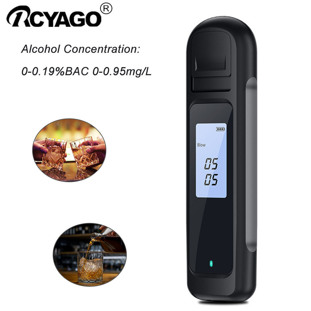 RCYAGO Digital LED Display Alcohol Breath Tester Analyzer Personal Breathalyzer Detector Test for after Party