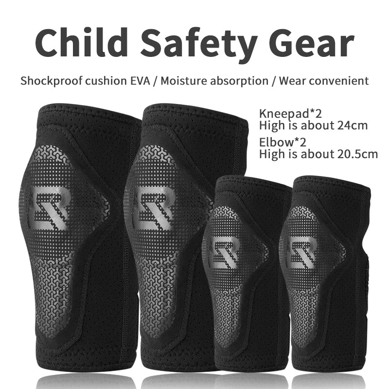 ROCKBROS EVA Children Elbow Pads Knee Pads Child Arm Leg Protective Gears Sport Breathable Kids Supports Braces Safety For Cycling