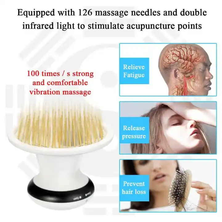 Electric Vibrating Massager Portable Infrared Relaxation Scalp