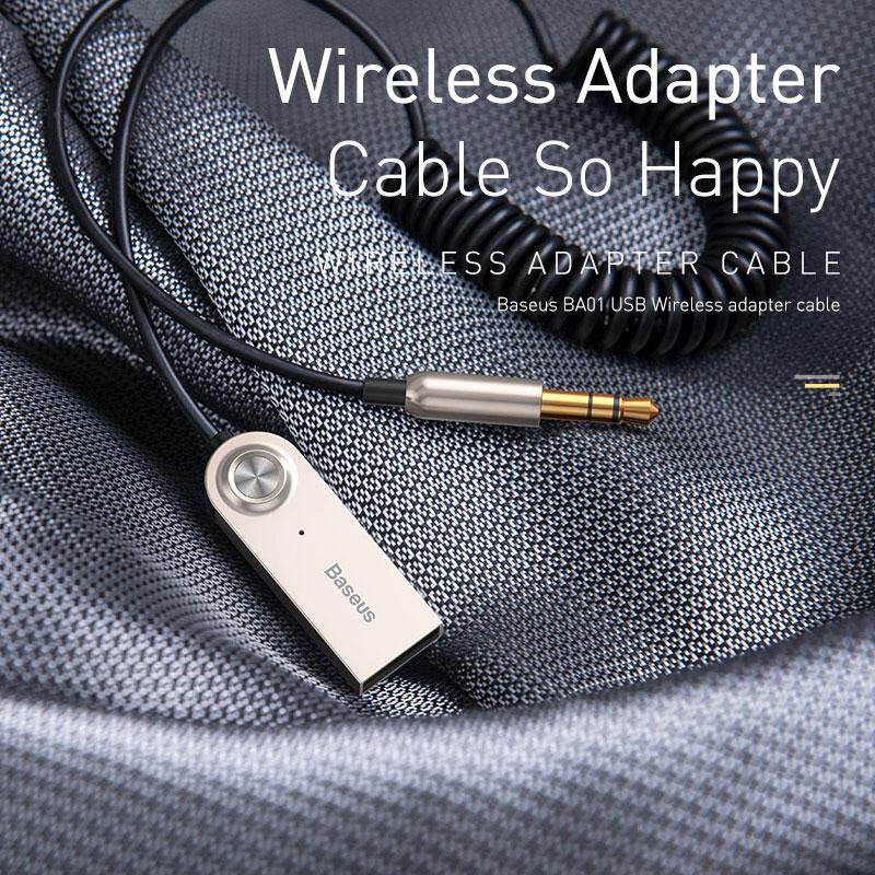 Baseus Bluetooth Transmitter Wireless Bluetooth Receiver 5.0 Car AUX 3.5mm Bluetooth Adapter Audio Cable For Speaker Headphones