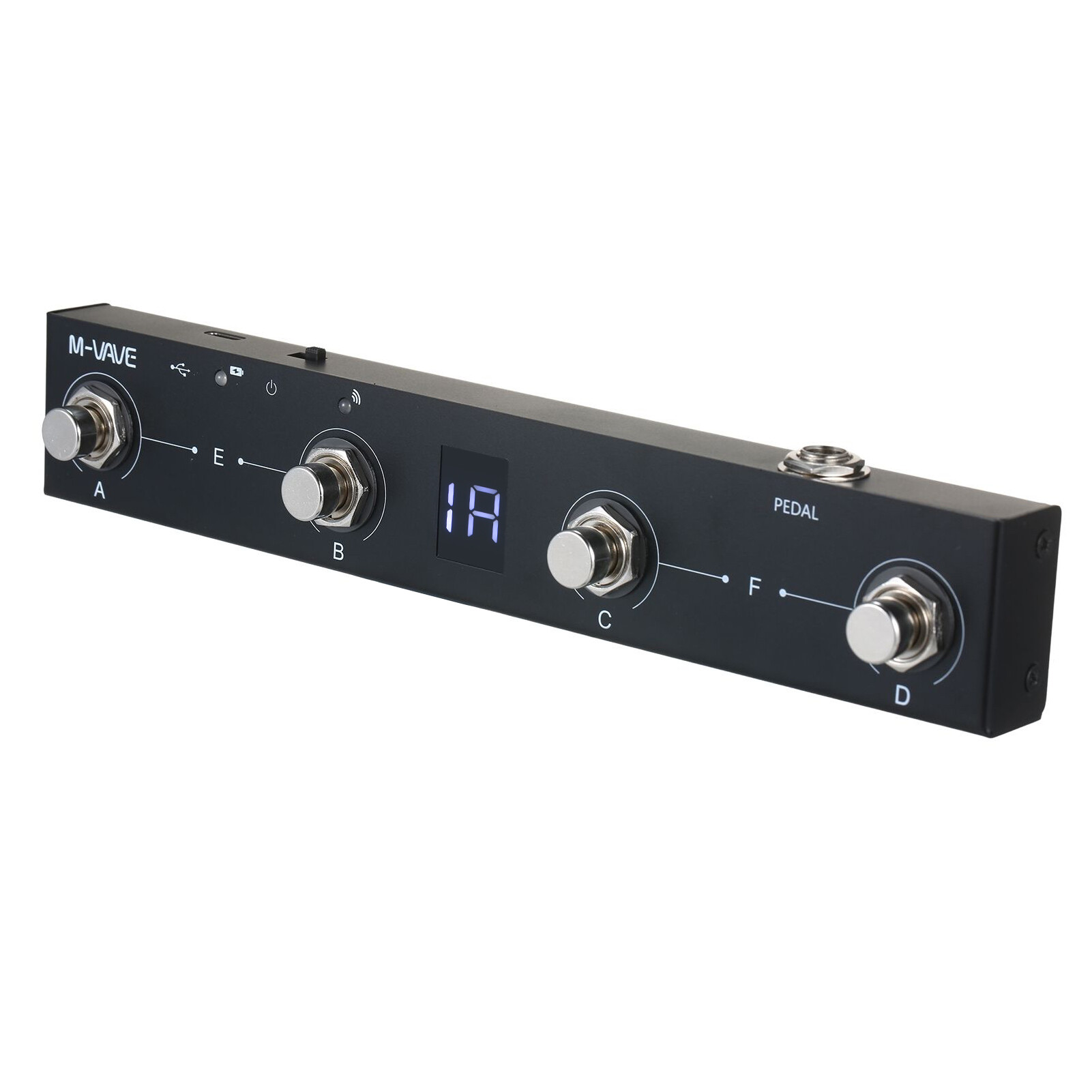 M-VAVE Chocolate BT Wire-less MIDI Controller Rechargeable 4 Buttons Portable MIDI Foot Controller Pedal APP Control