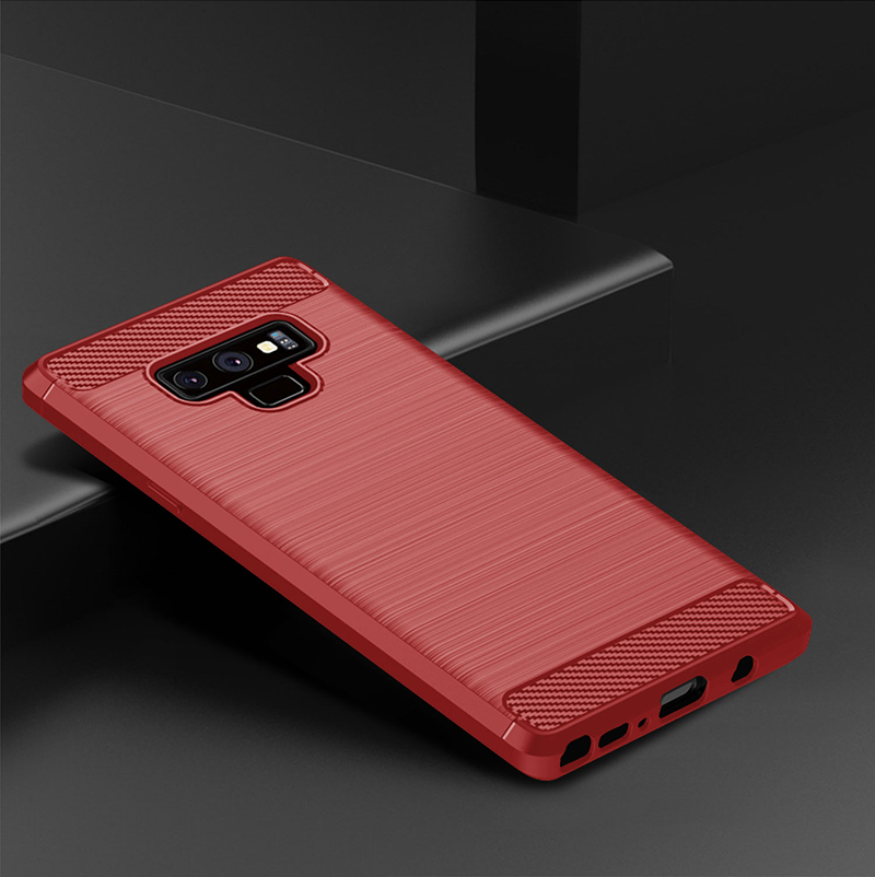 Samsung Galaxy Note 9 Case Carbon Fiber TPU Soft Silicone Back Cover Samsung Note9 Armor Phone Case Casing