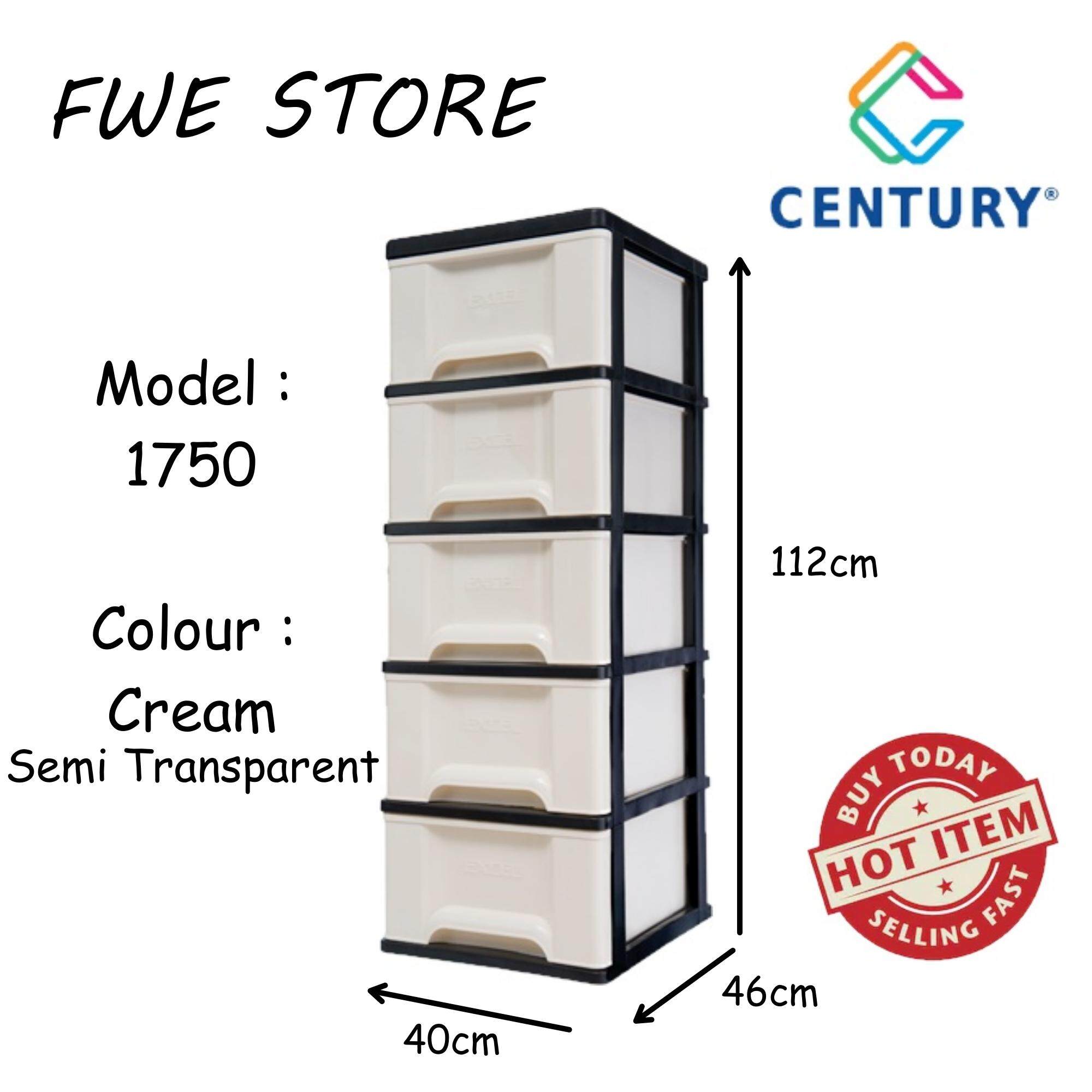 Century 5 Tier Plastic Drawer / Cloth / Storage 1750