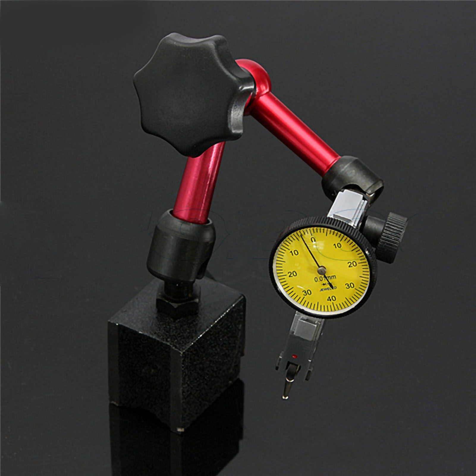 Dial Indicator Holder Magnetic Metal Base Stand Universal Flexible Adjustable Tool