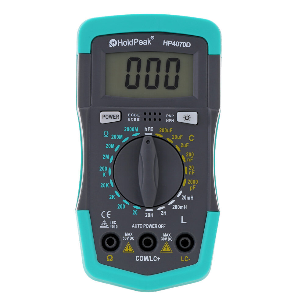 BO YIN HoldPeak HP4070D Mini Digital Multimeter Resistance Capacitance Inductance Transistor Test