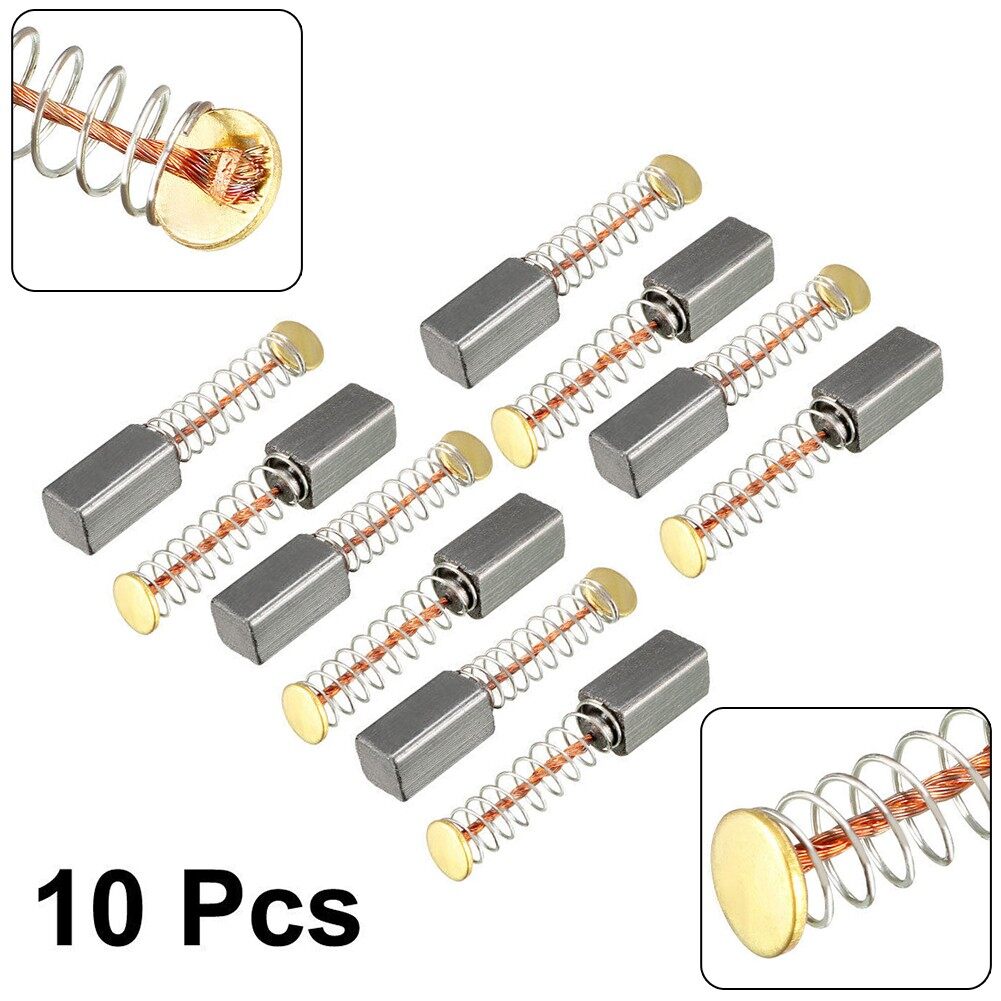 10pcs Carbon Brushes Set For Electric Motor 10x5x5mm Replacement Accessories