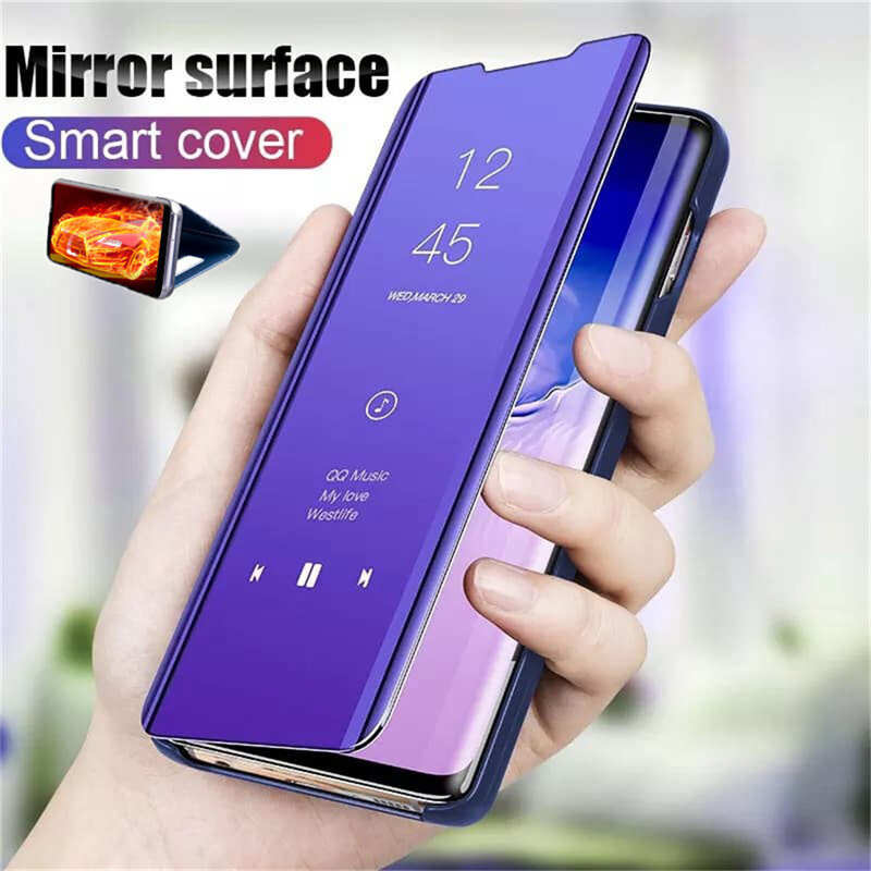 For Huawei Nova3 Nova4 Nova5 Nova5Pro Nova3i Nova5i Nova6 Nova6SE High-end Flip Mirror Bracket Mobile Phone Case for Huawei Nova7 Nova7SE Nova7Pro Leather Business Men Back Cover