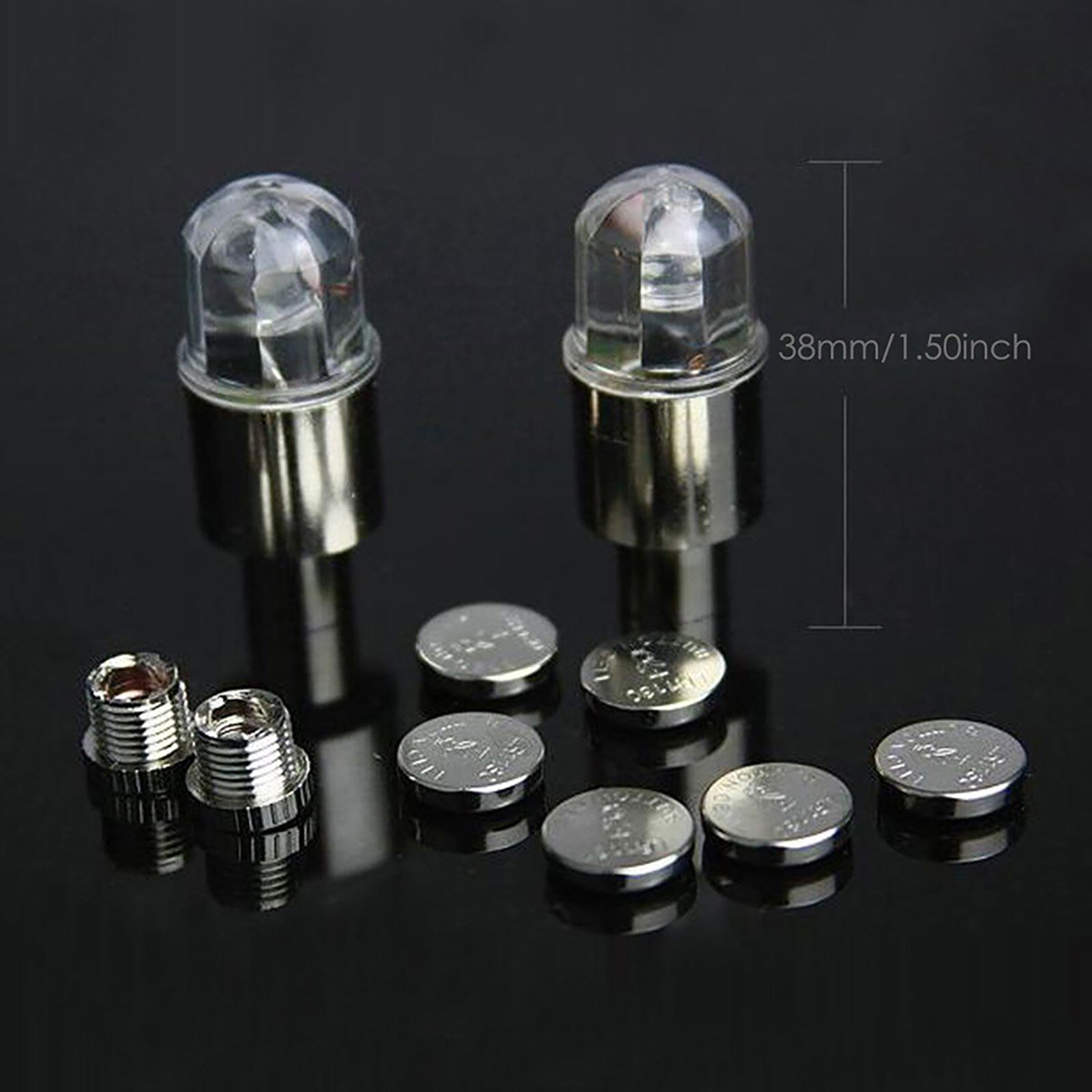 Nắp Van Bánh Xe Đèn LED Cảm Biến Rung-Hợp Kim Chịu Lực Đèn Gắn Mũ Xe Đạp Thông Dụng Ngoài Trời