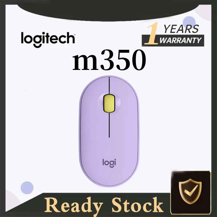 【100% Original】Logitech M350 Pebble Wireless Mouse Bluetooth 2.4 GHz USB Mini-Receiver Silent Slim
