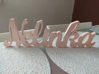 wood baby name wall hanging