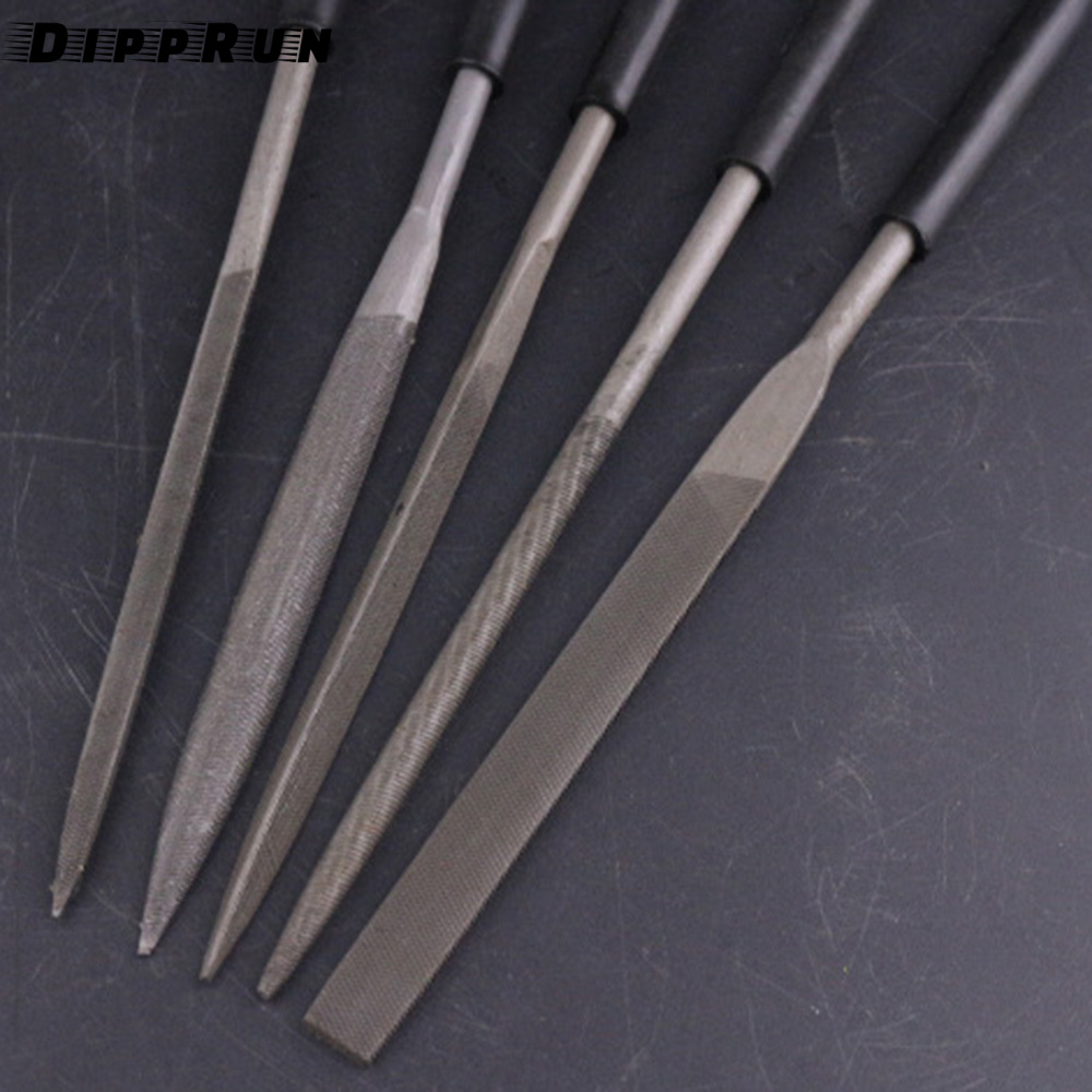 Dipprun 10 cái/5 cái mini Kim cương kim loại Bộ giũa Micro tròn dũa kim tam giác vuông phẳng Bộ Giũa Gỗ Đá ThủY Tinh đồ trang sức công cụ tập tin tốt cho thợ kim hoàn thủ công sở thích 3x140mm