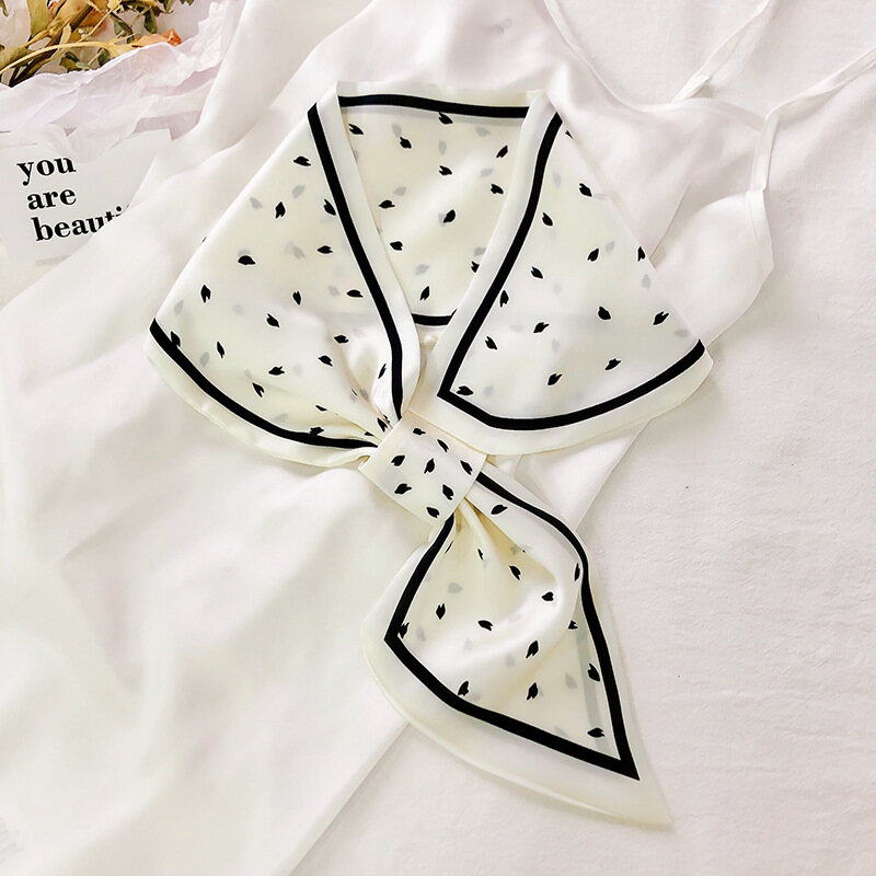 Khăn quàng cổ thắt nơ chất liệu lụa-INTL