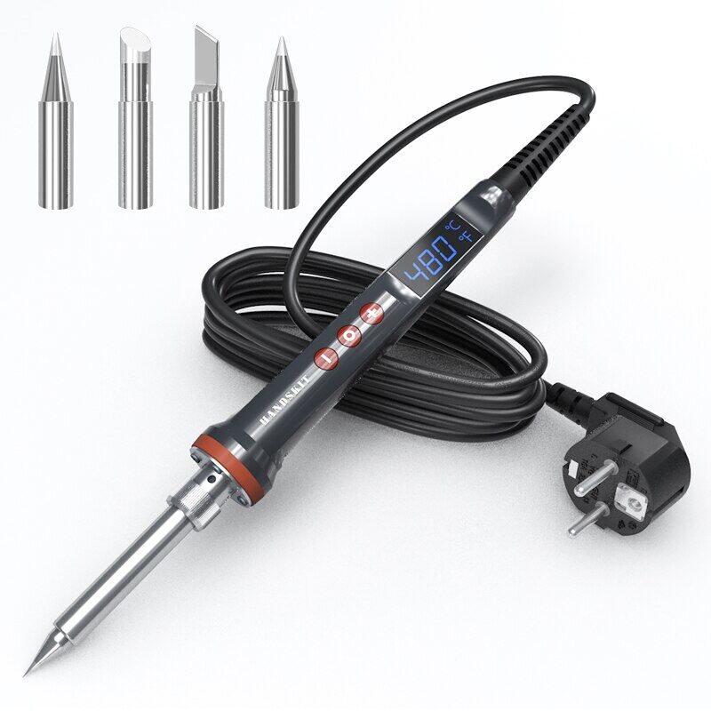 100w/200w digital electric solde iron kit set temperature adjustable 110v/220v ceramic heater welding solder with 4 tips