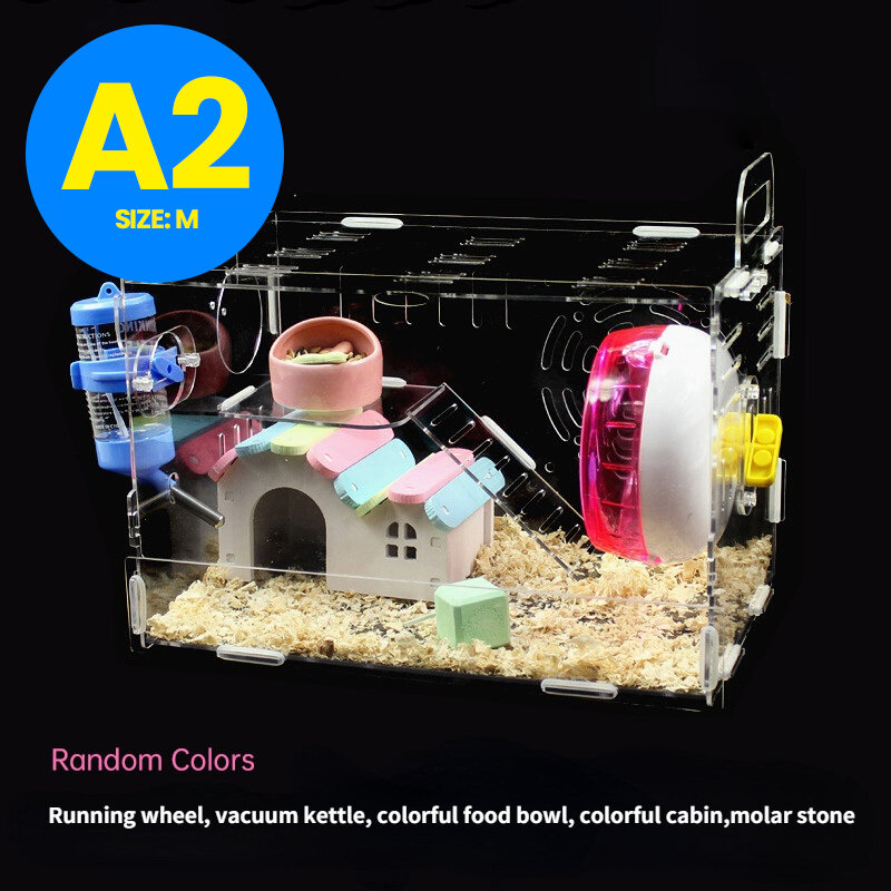 Teeker Gerbil and Hamster Cage Base Promotes Instinctual Burrowing While Containing Litter and Debris Includes ALL Accessories and Play Tunnels