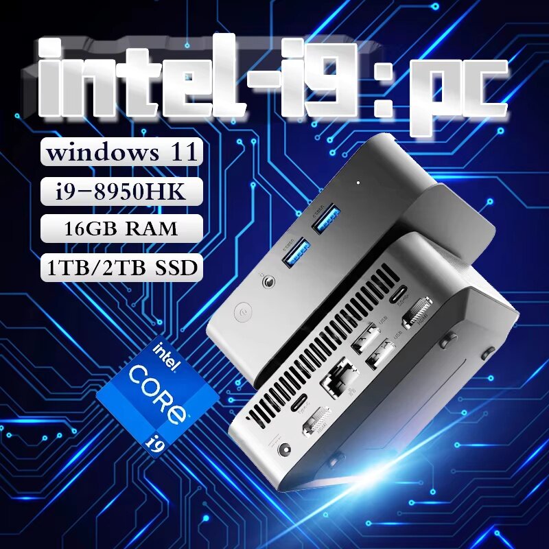 Mini PC Intel Core i9 8950HK Windows 11 Ultra Small Pocket