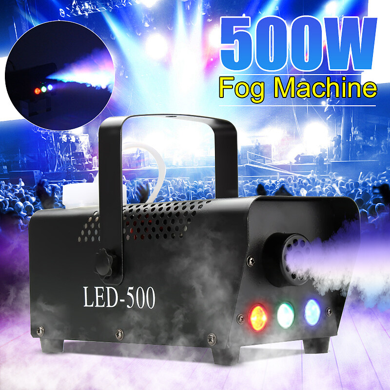 Máy Sương Mù Chiếu Sáng Disco DJ 500W Đèn Sân Khấu LED RGB Hiệu Ứng Khí Quyển Với Điều Khiển Từ Xa Dành Cho Bữa Tiệc Thanh Hòa Nhạc Trực Tiếp Trang Trí Câu Lạc Bộ Tiệc KTV