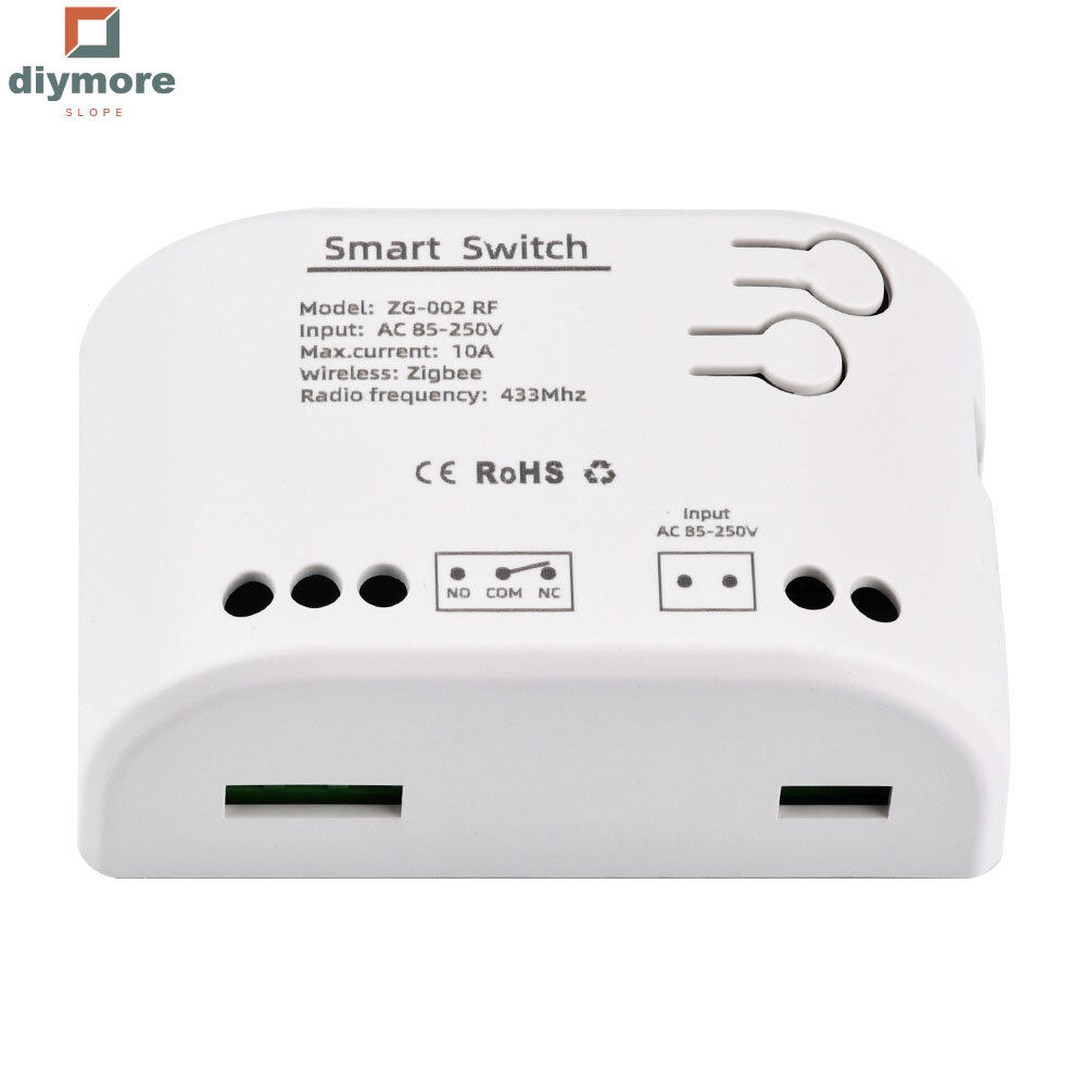 Ziqqucu  Zigbee Wireless RF Remote Control Relay Switch Support Goolge Home Voice Assistant Control AC85-250V 1CH