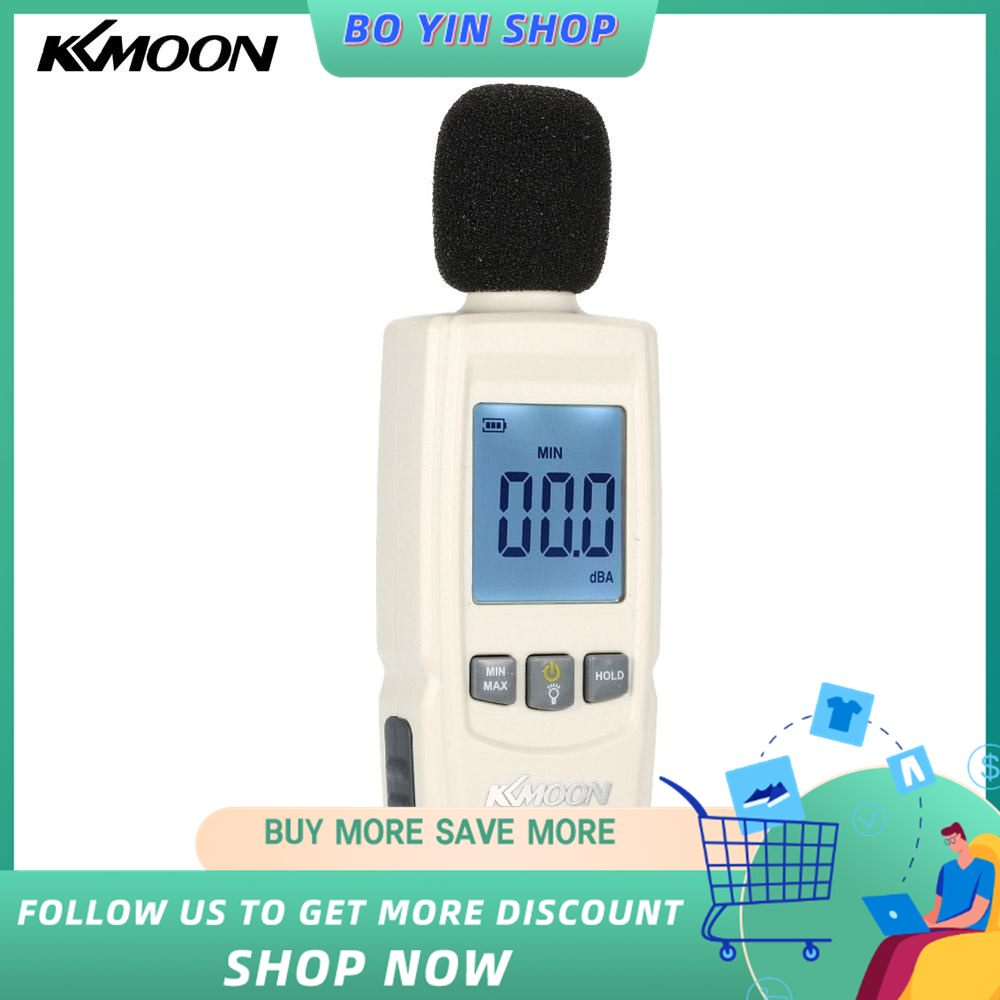 KKmoon LCD Digital Sound Level Meter Noise Volume Measuring Instrument Decibel Monitoring Tester 30-130dB
