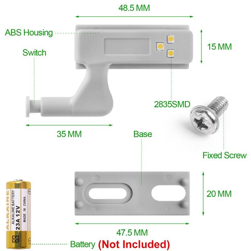 10 Chiếc Đèn LED Gắn Dưới Bản Lề Bên Trong Tủ Đèn Cảm Ứng Thông Dụng Cho Phòng Ngủ Nhà Bếp Tủ Quần Áo Đèn Ngủ Đèn Lạnh Ánh Sáng Ấm Áp