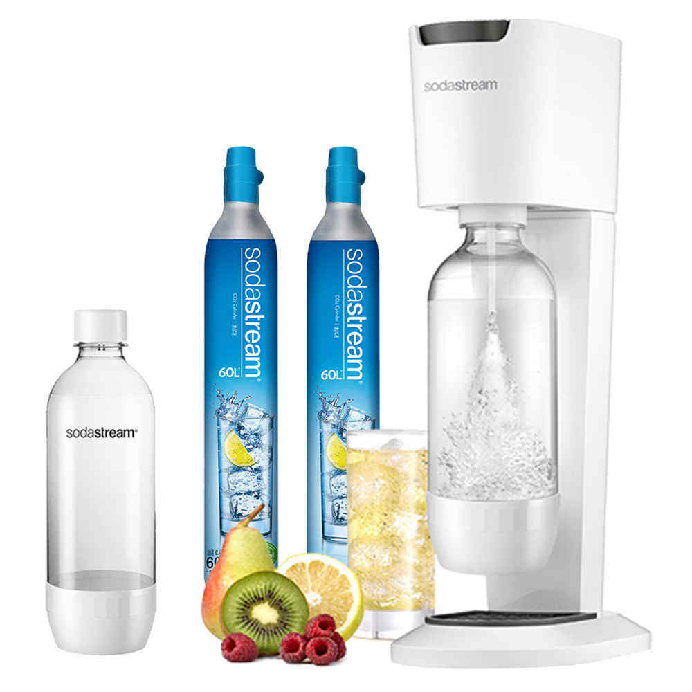 Soda Stream Carbonated Water Maker Genesis V2 Mega Pack White Device