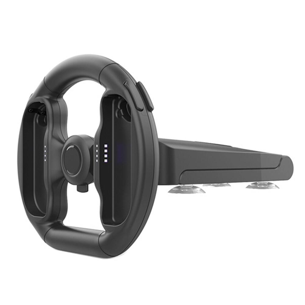 Narsta Controller Attachment with 4 Suction Cups for Nintendo Switch Racing Game NS Accessory Steer Wheel Part for Joy-con Compatible