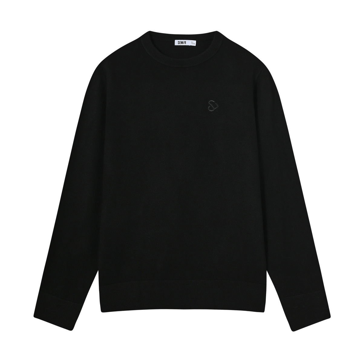 Semir Pullover Sweater for Men in Winter Simple Solid Color Exquisite Urban Commmuting Style Fashionable Casual Sweater