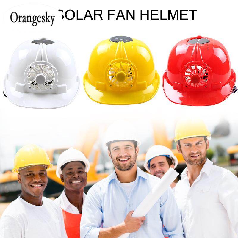 Solar Helmet Ventilated Safety Helmet with Cooling Fan COD (In Stock)