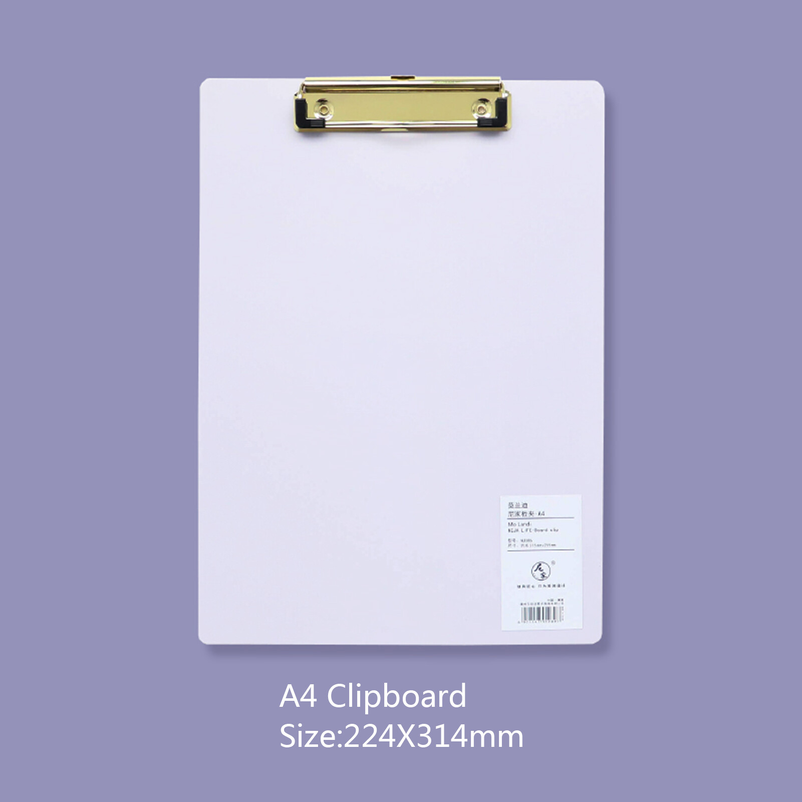 A4 Plastic Clipboard Hardboard Writing Pad Profile Clip with Hanging Hole for Students School Office