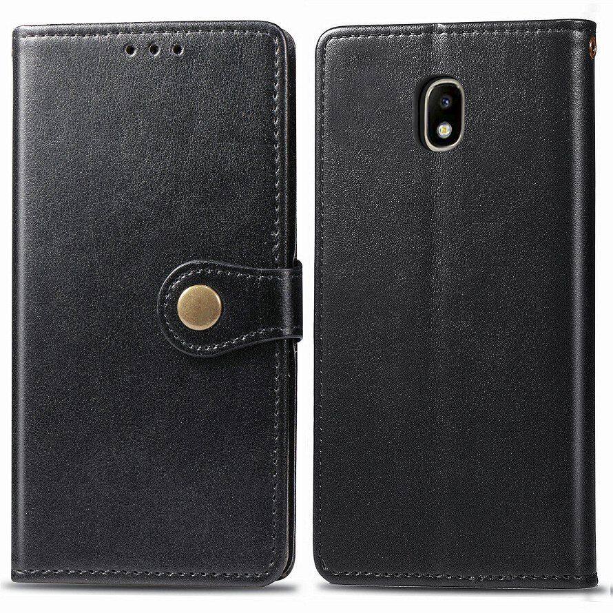 LYZCASE-Samsung Galaxy J7(2017)case / J7 Pro 2017 case,Solid Color-Round Buckle and Card Slot,Support,Flip Wallet Case for Samsung Galaxy J7 Pro 2017 (5.5") / Samsung Galaxy J7 (2017)(5.5")