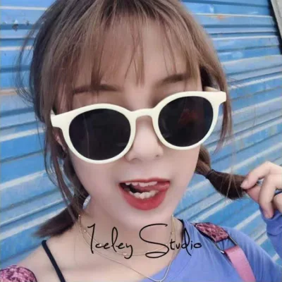 2021 Sunglasses Round Frame Glasses For Women Candy Color Sun Glasses