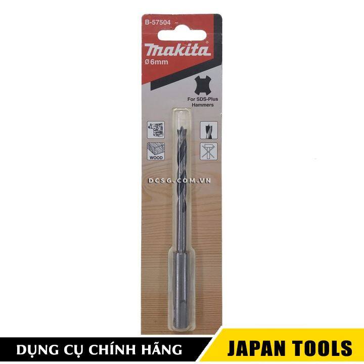 Mũi khoan gỗ 6.0x123mm chuôi gài Makita B-57504 (1 cái) | Japan Tools